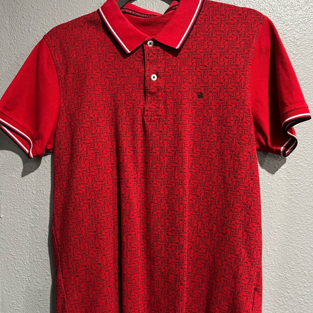 Carolina Herrera Vibrant Red Polo with Subtle Design